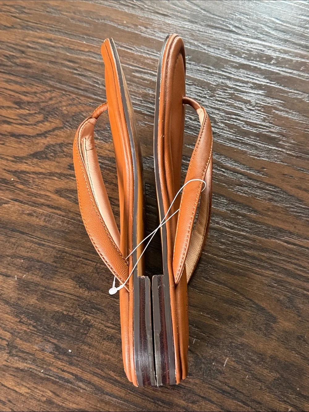 J. Crew Leather Tan Thong Sandals